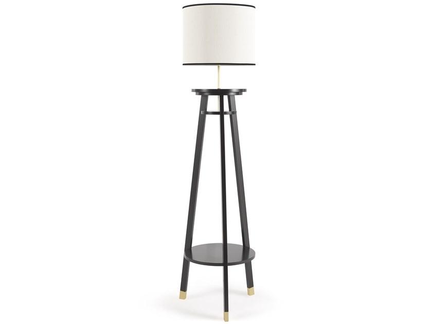 WATSON Indirect light wooden floor lamp