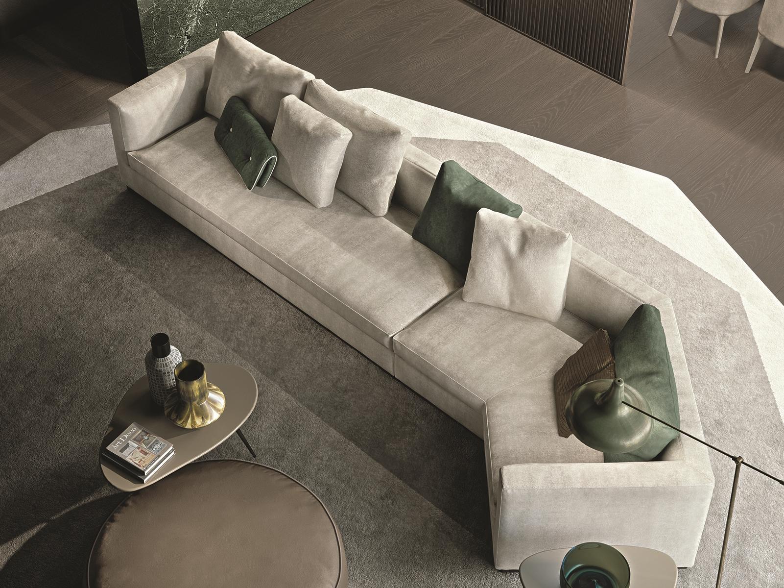 TIBERIO Sectional fabric sofa