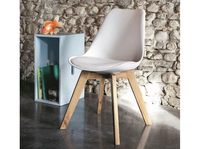SPACE Eco-leather chair with integrated cushion