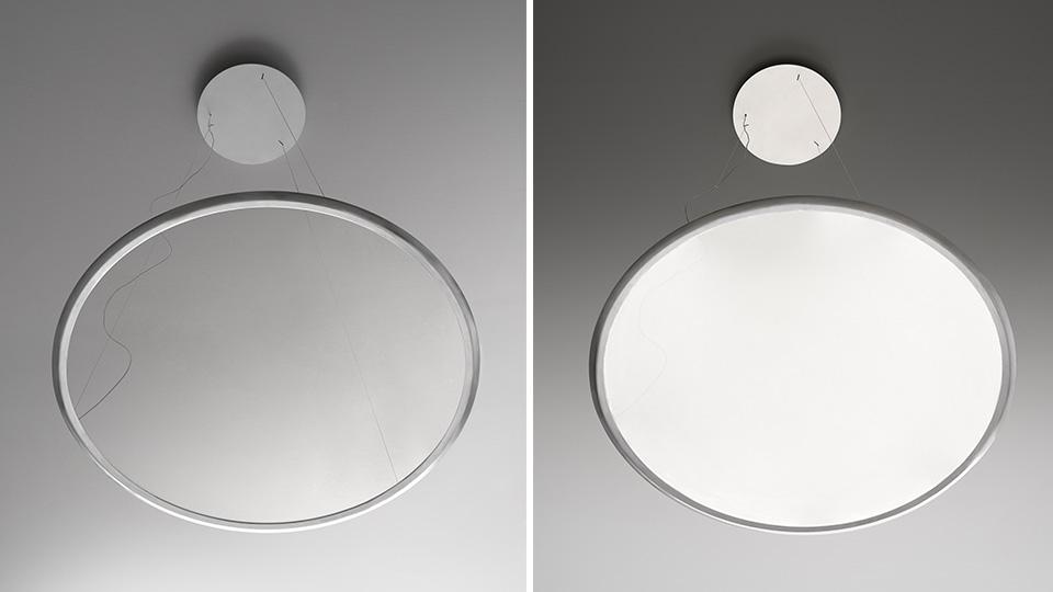 DISCOVERY LED direct-indirect light aluminium pendant lamp