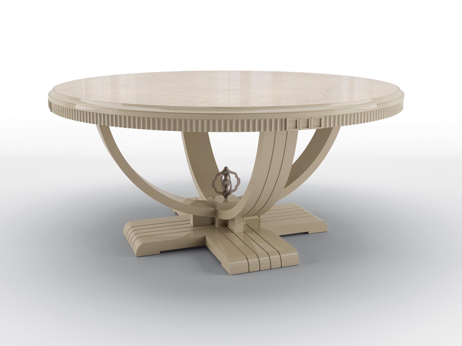 METROPOLIS Round walnut table