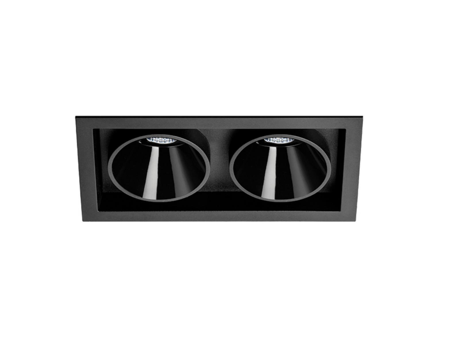 BLACK FOSTER RECESSED 2 LED recessed multiple aluminium spotlight