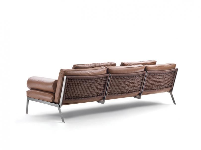 HAPPY 3 seater leather sofa