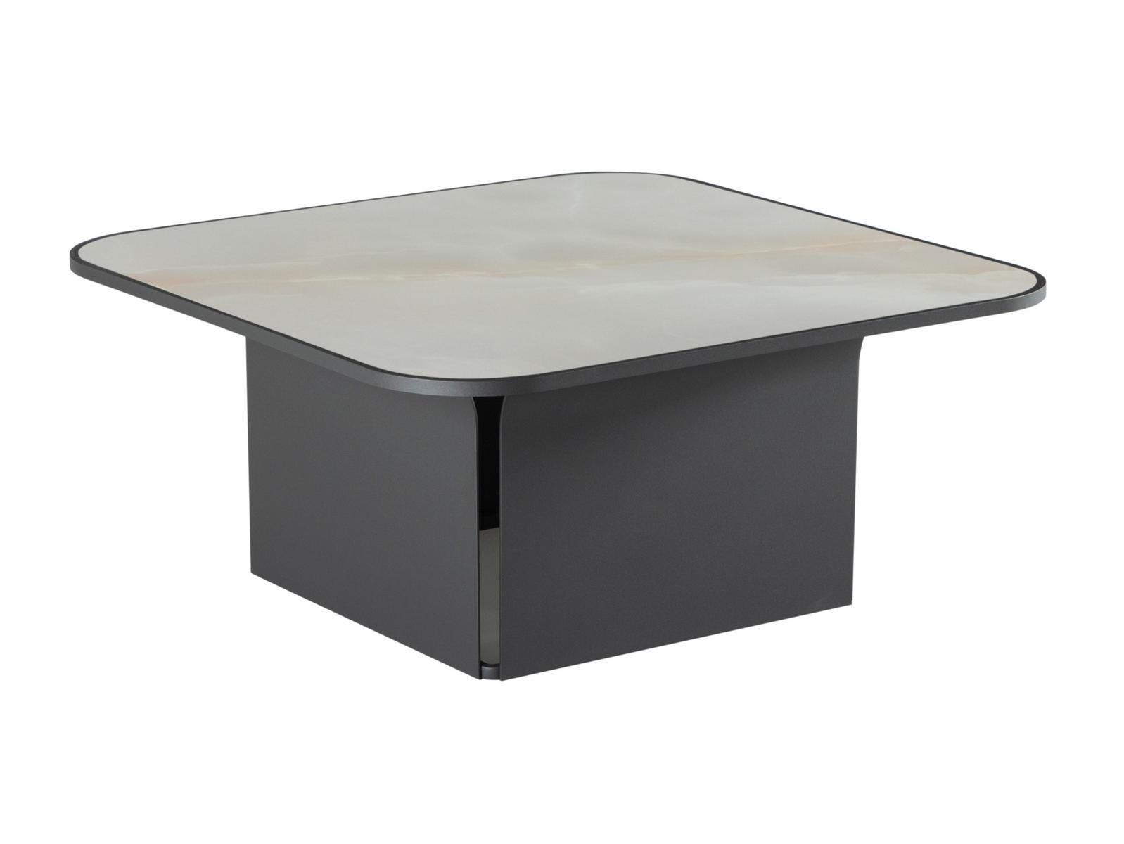 BLOOM Low square painted metal coffee table