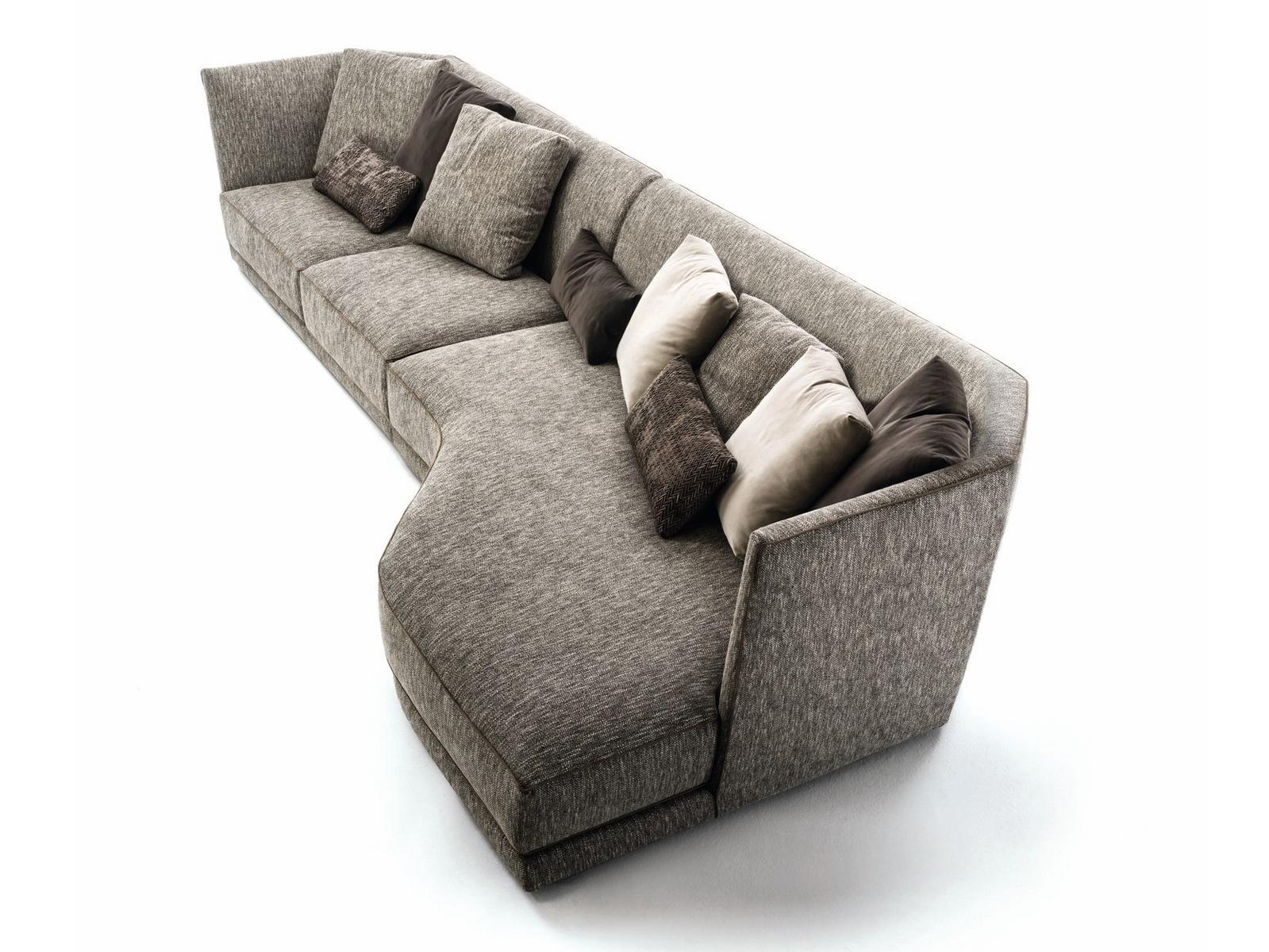 FOSTER Corner fabric sofa with chaise longue