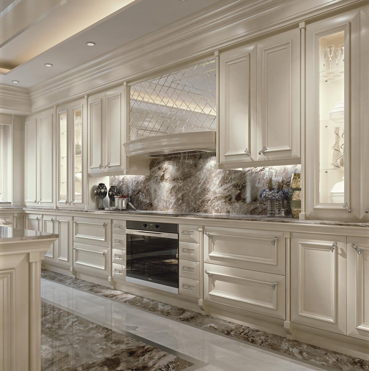 Lacquered kitchen with handles Brummel Marmola