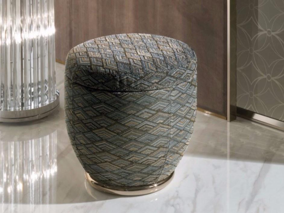 GODWIN Round microfiber pouf