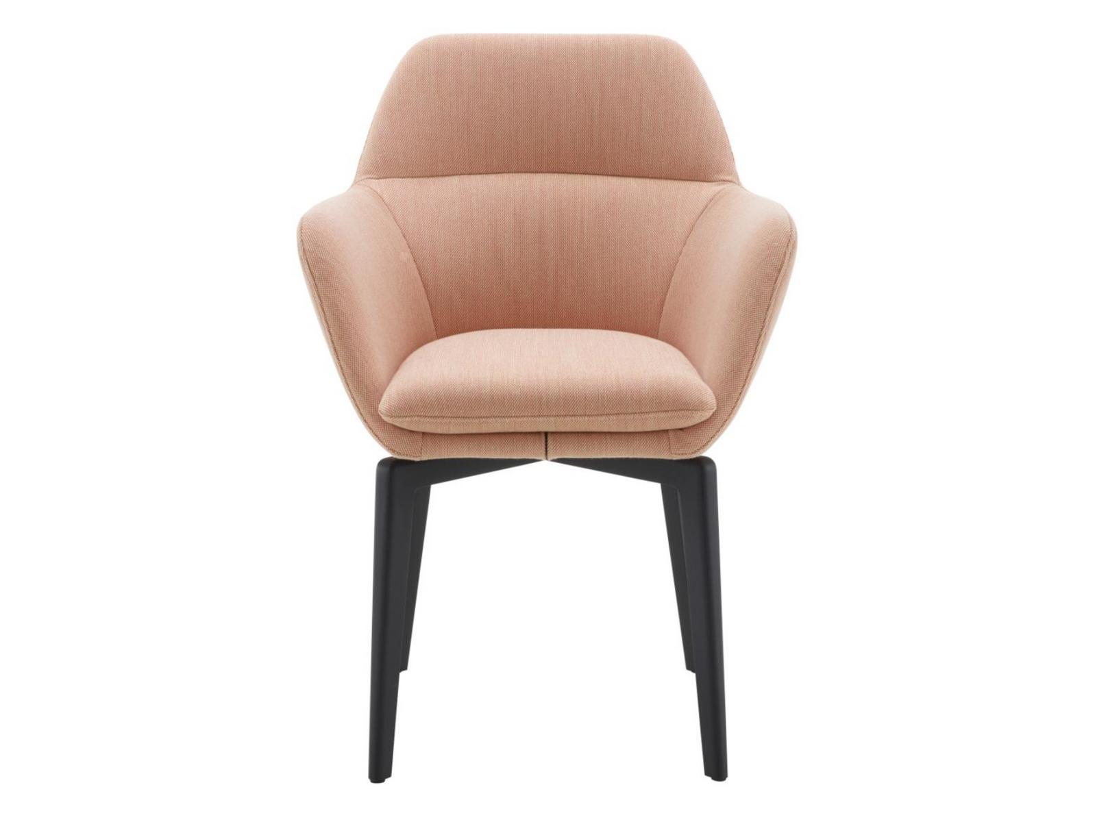 AMÉDÉE Upholstered fabric chair with armrests