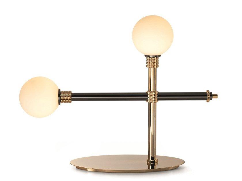 ALPHA Brass table lamp with fixed arm ALPHA Brass table lamp with fixed arm