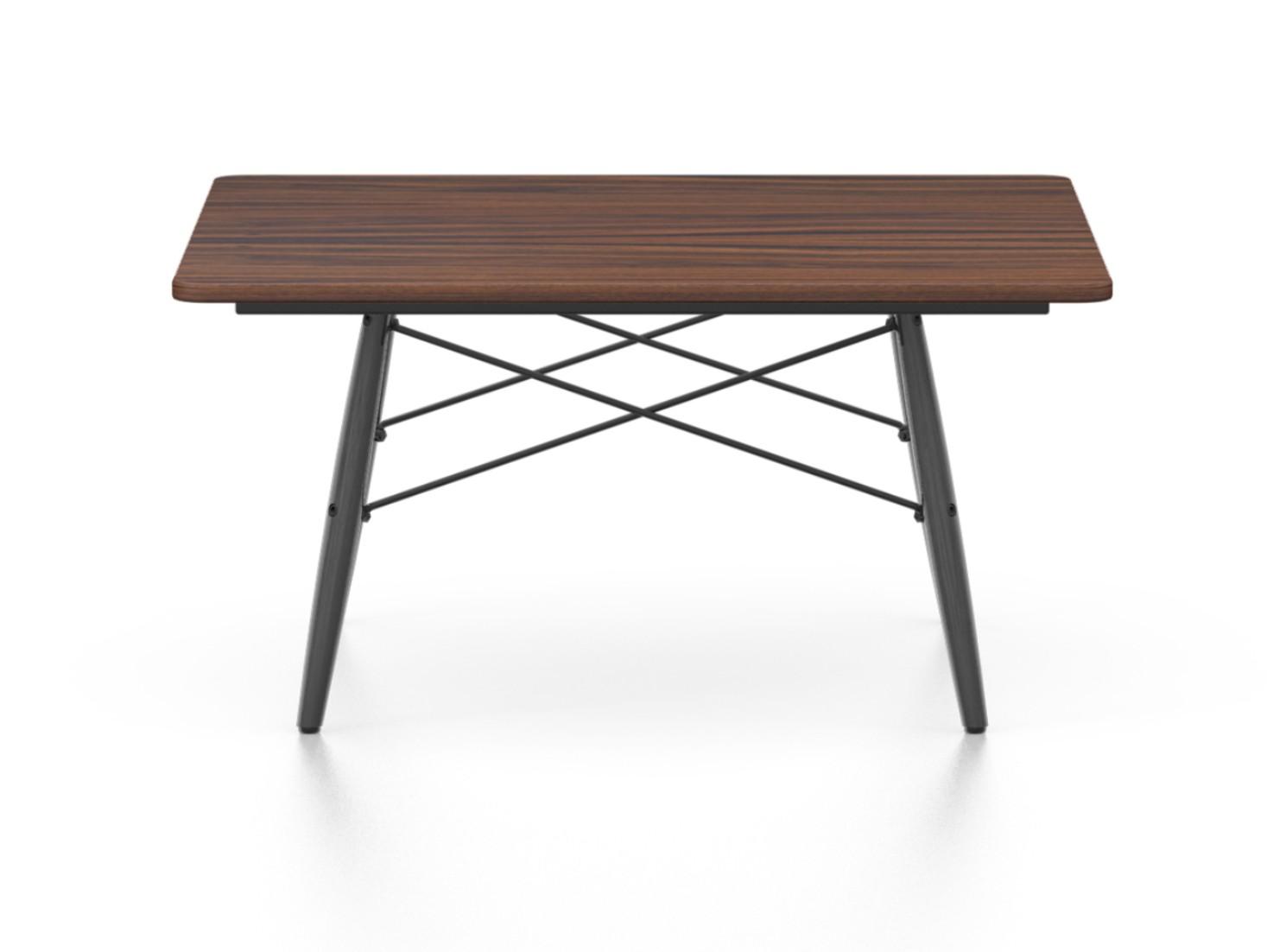 EAMES COFFEE TABLE Square coffee table with solid American walnut top