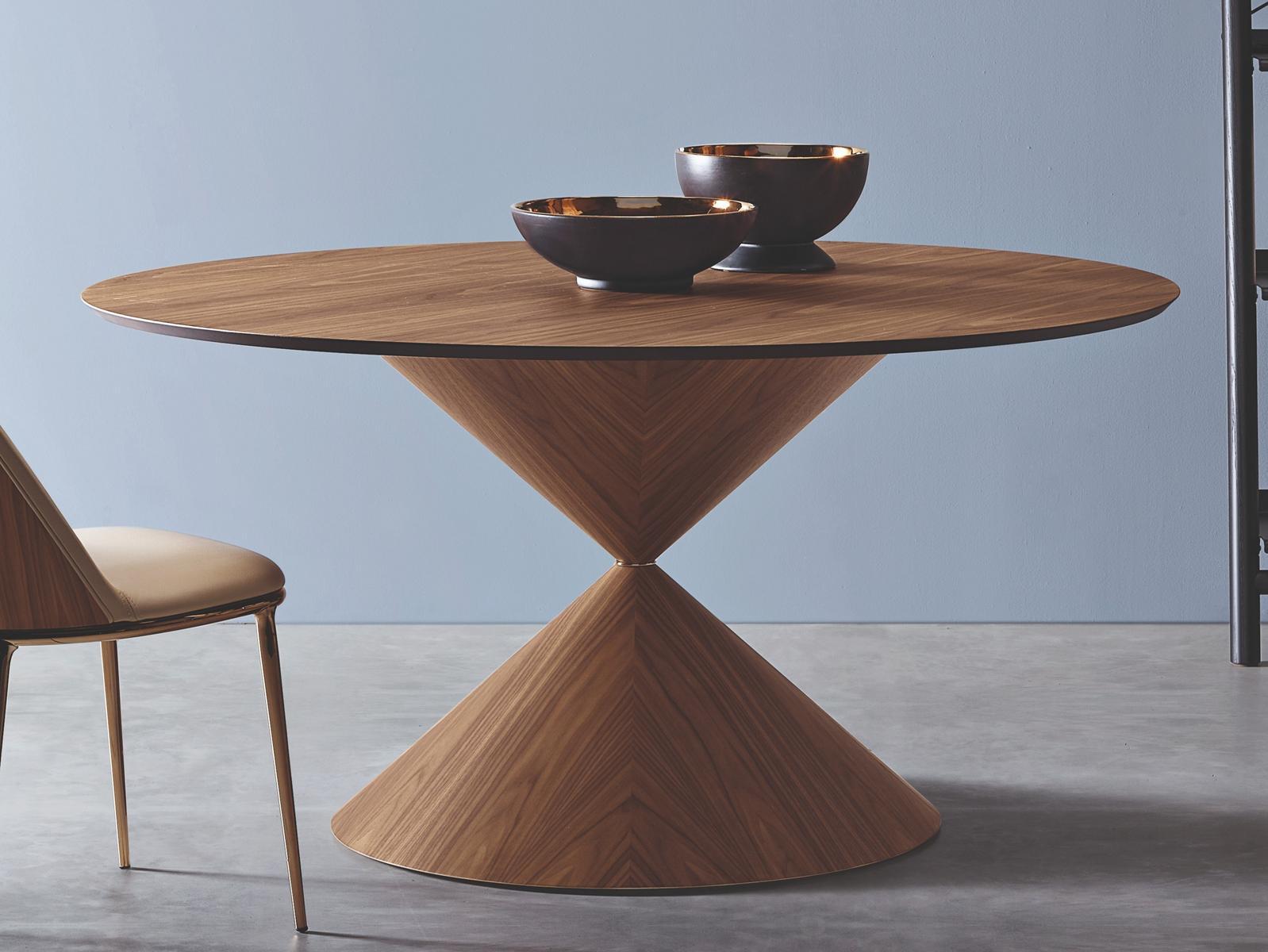 CLESSIDRA Round wooden table