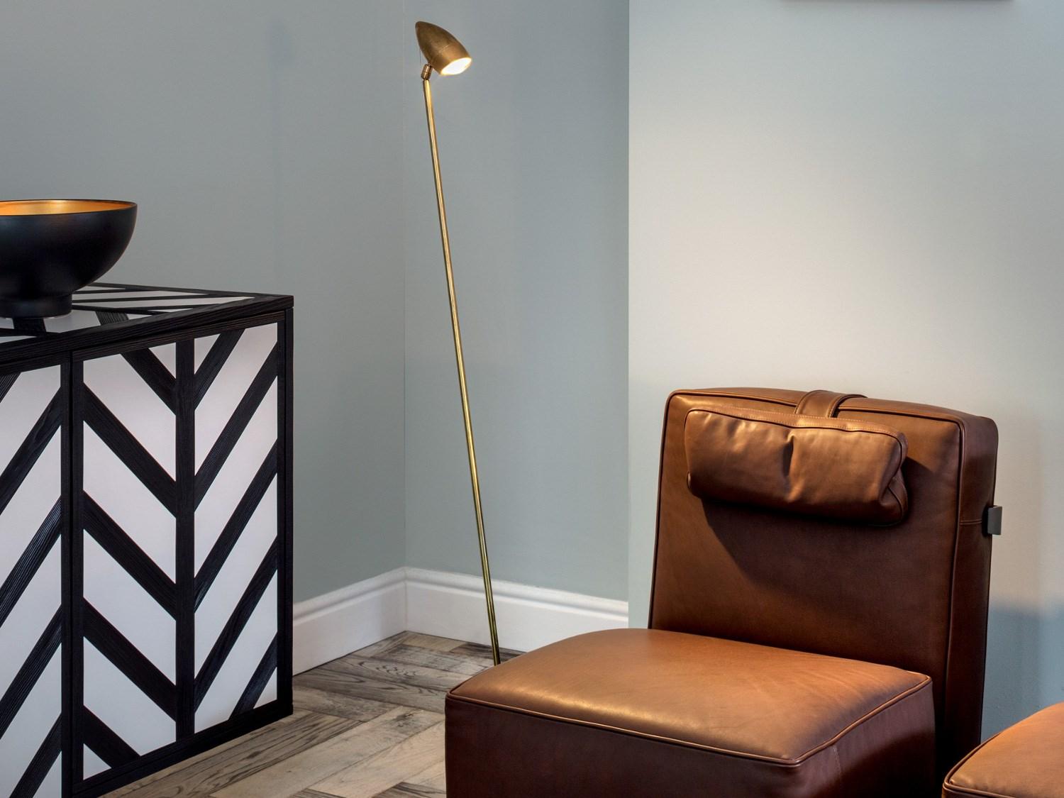 CICLOITALIA F LED brass floor lamp