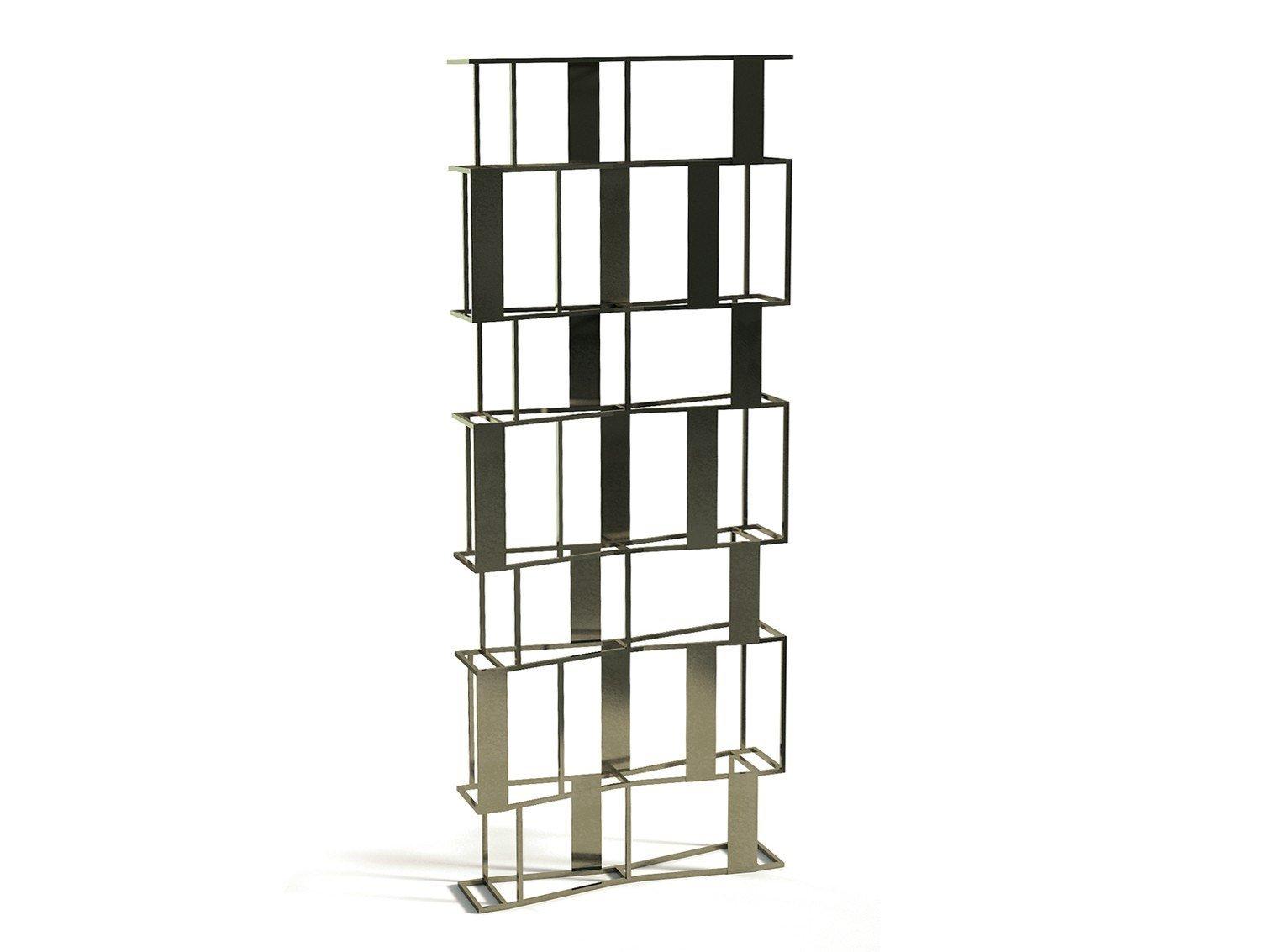 RAFIKI Open double-sided metal bookcase