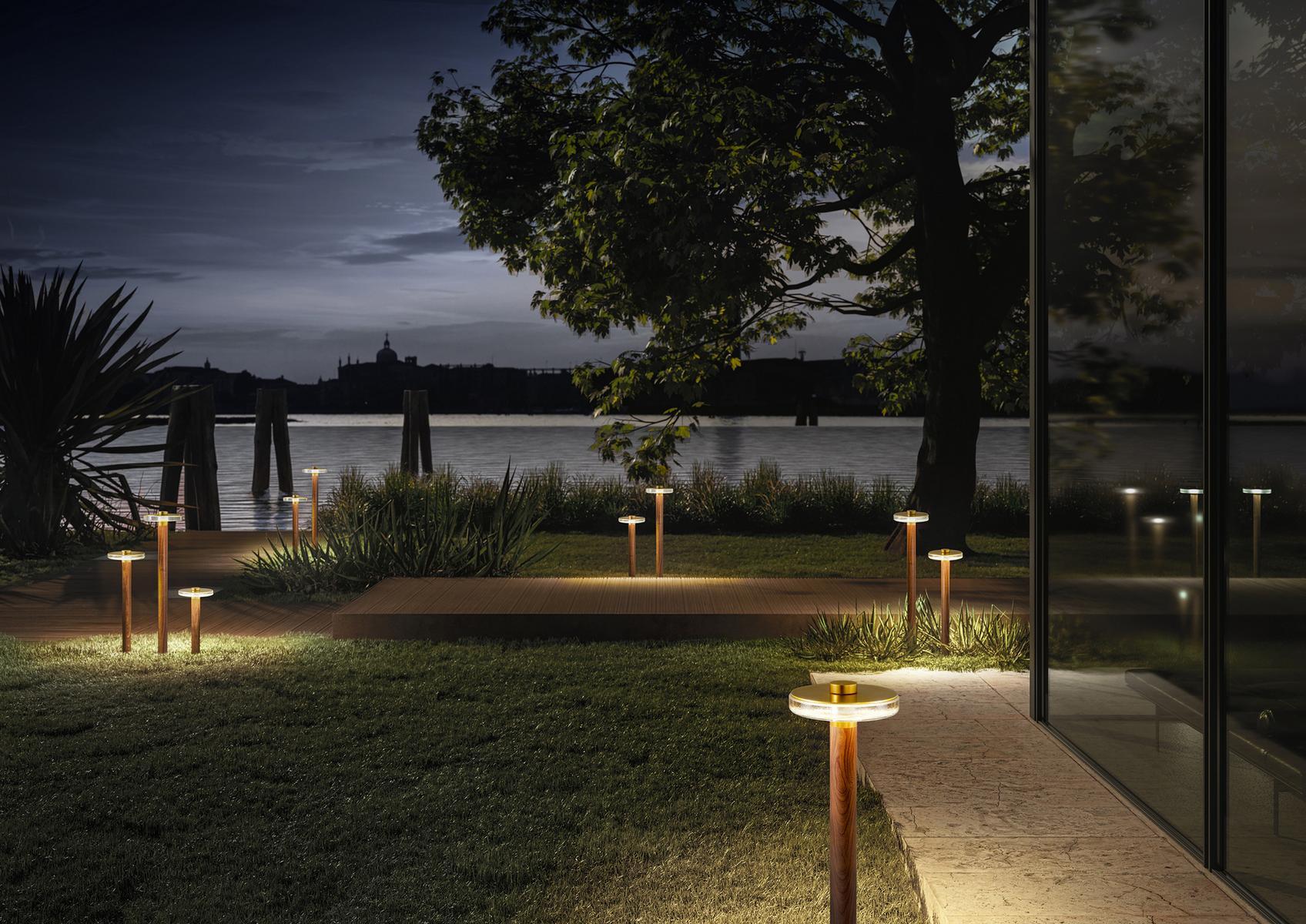 VENEXIA LED glass and aluminium bollard light