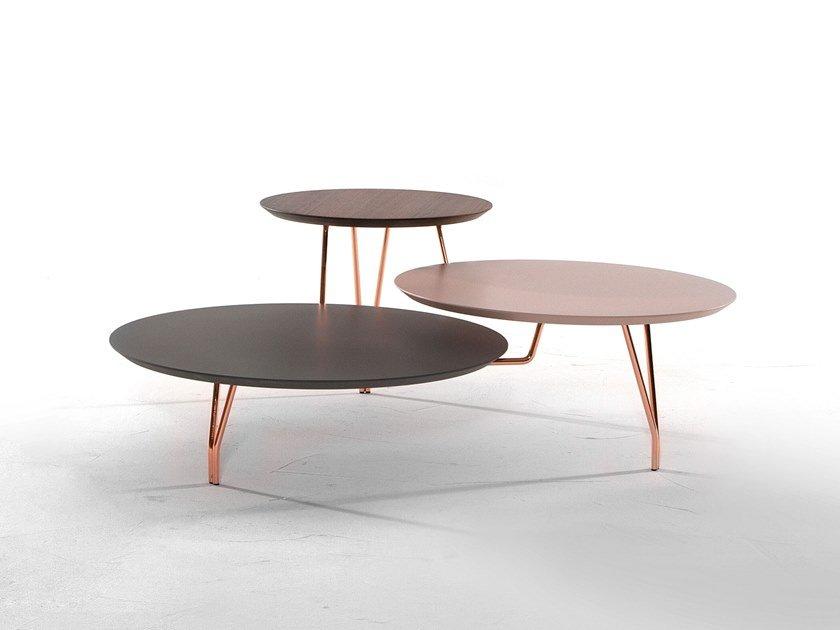 LOG Round wooden coffee table