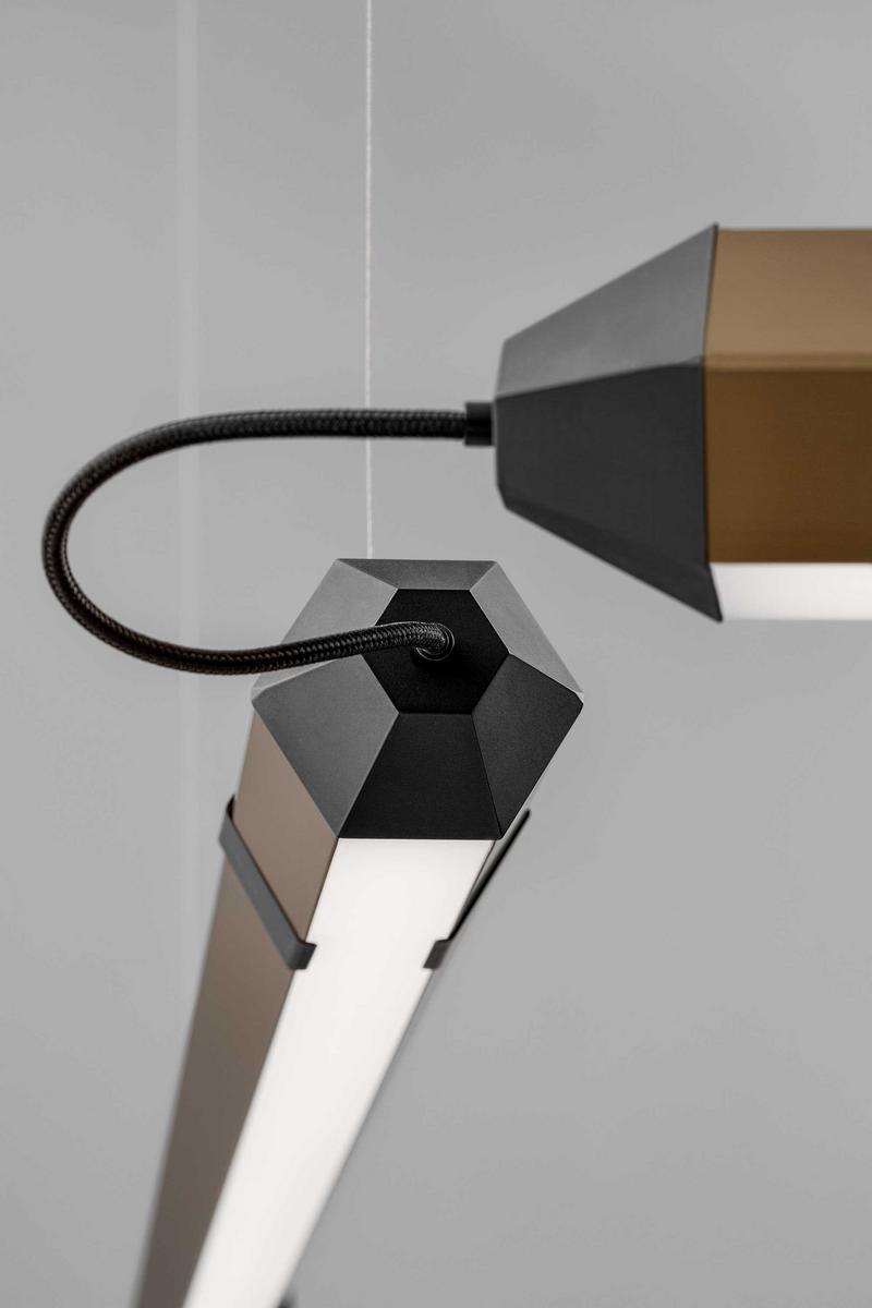 ZIGO ZAGO LED steel pendant lamp
