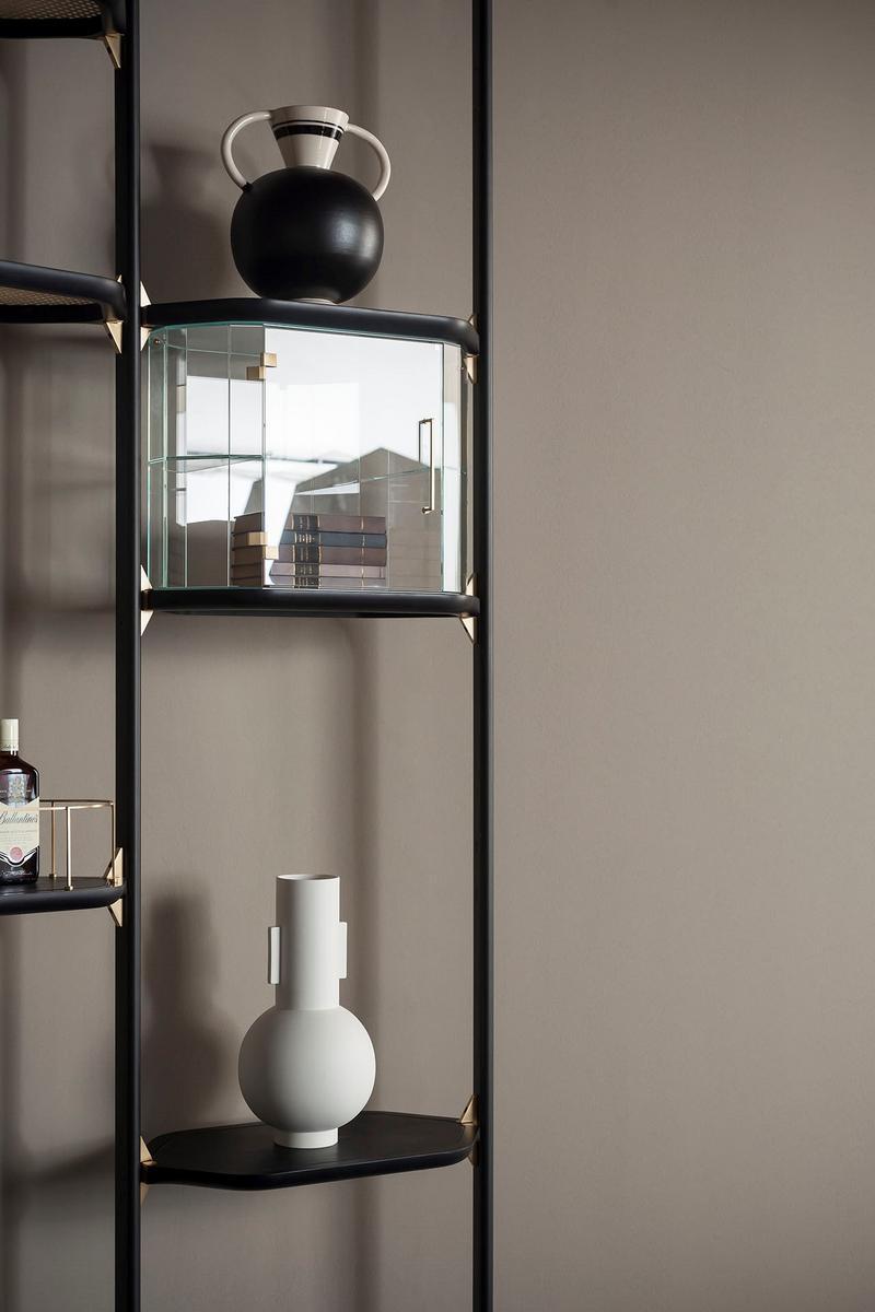 LIBELLE Wall-mounted metal bookcase