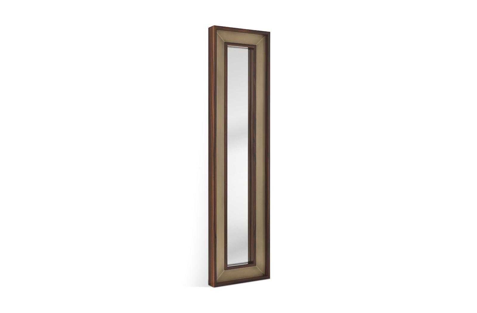 EDIN Framed wall-mounted poplar mirror