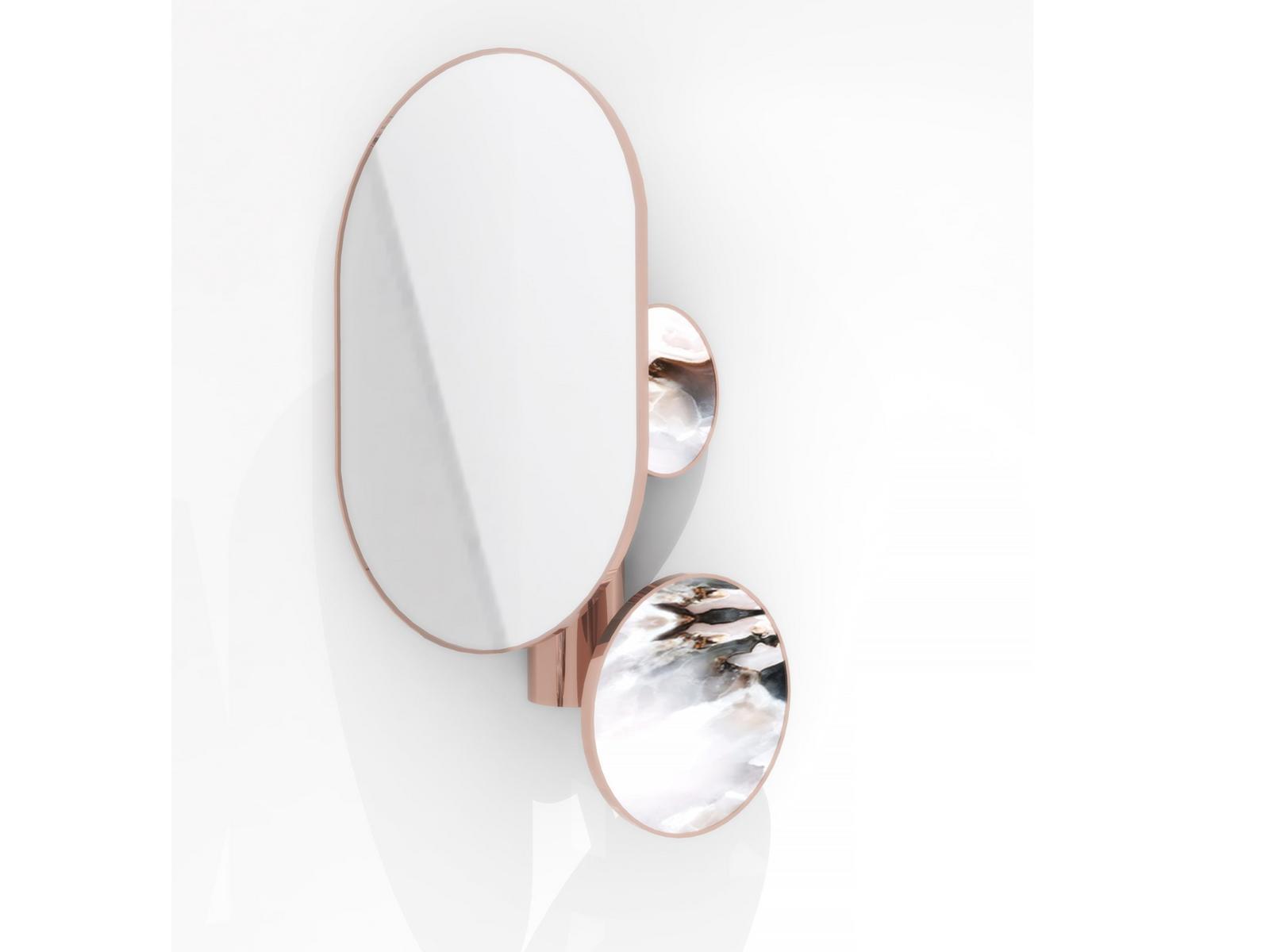 REBEL Table-top oval chrome plated mirror