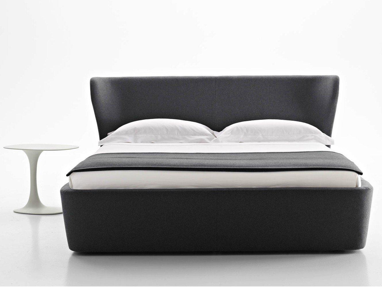PAPILIO Fabric double bed with upholstered headboard