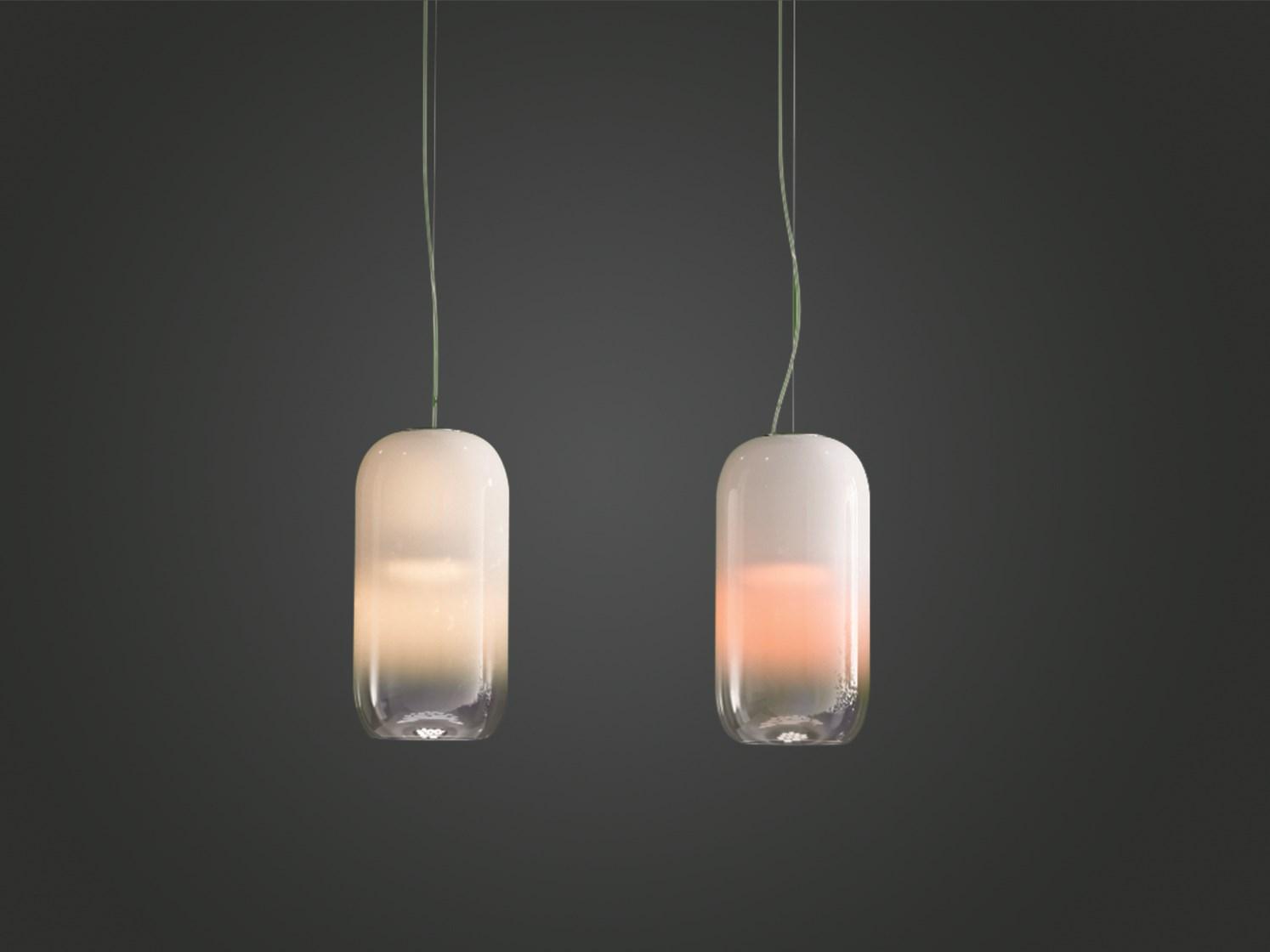 GOPLE LED blown glass pendant lamp