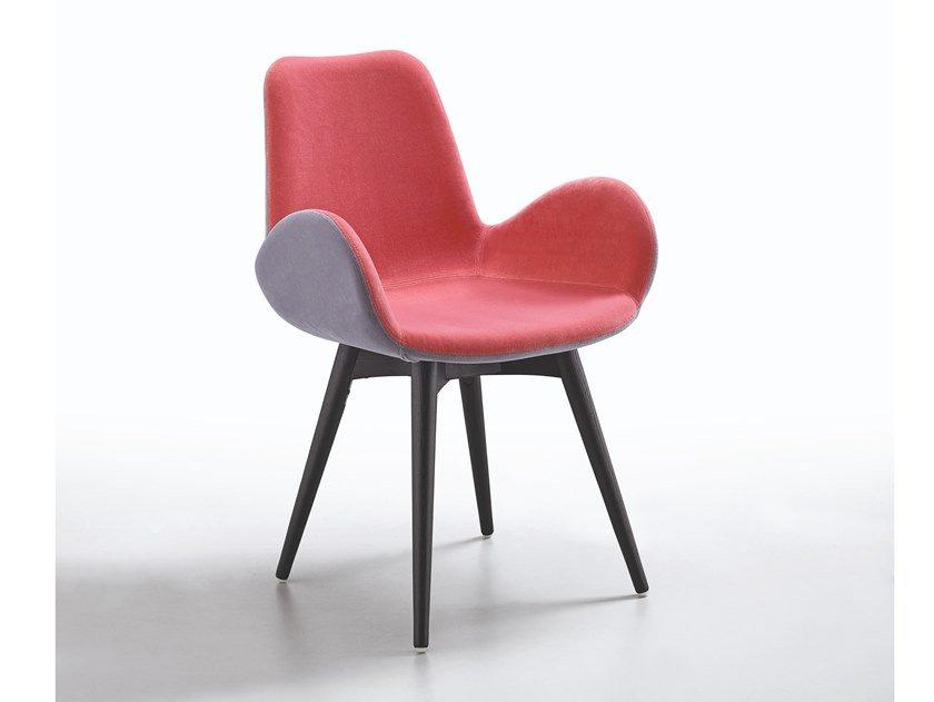 DALIA PB LG Upholstered fabric chair with armrests