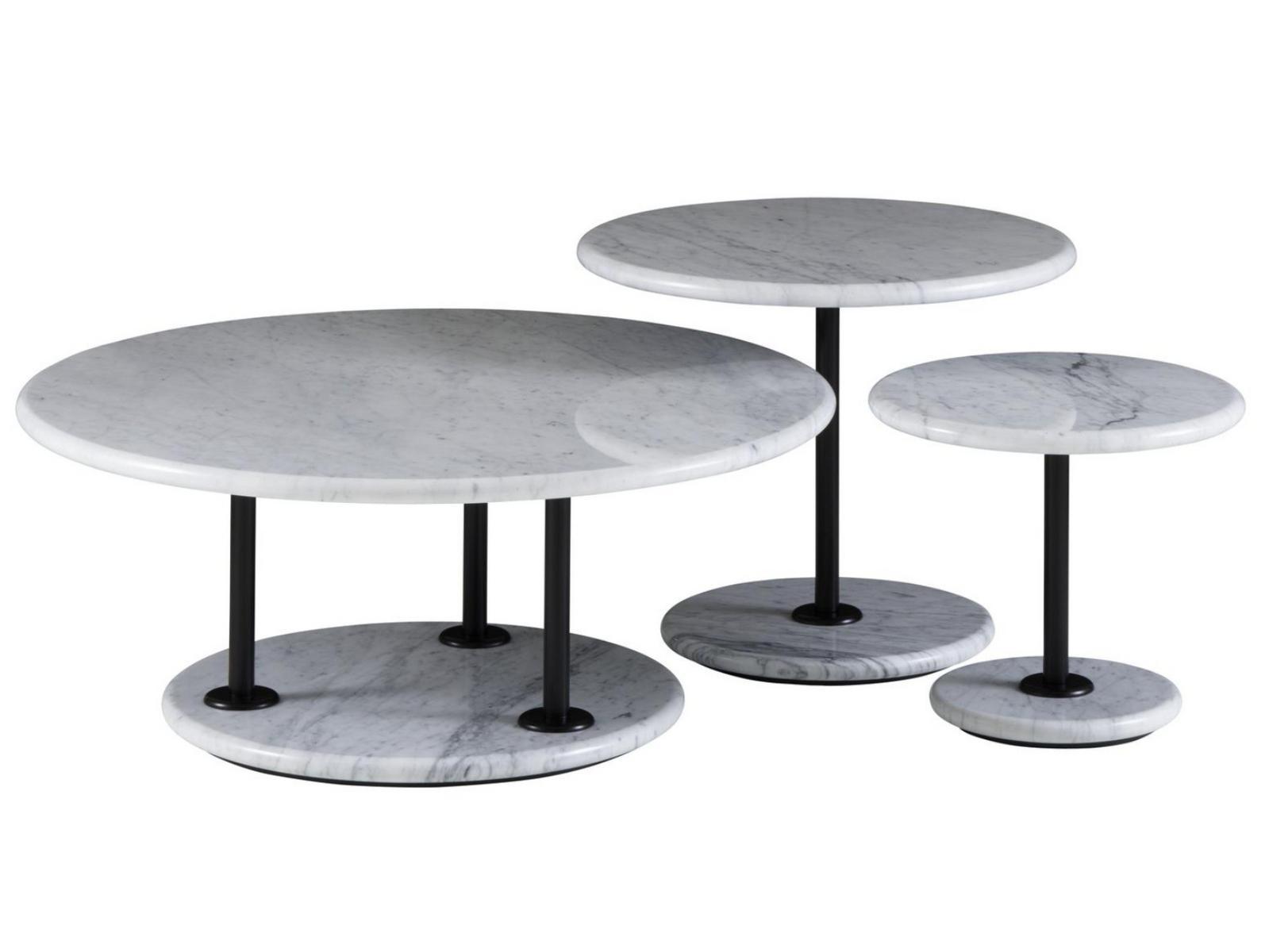 ASTAIR Low round marble coffee table