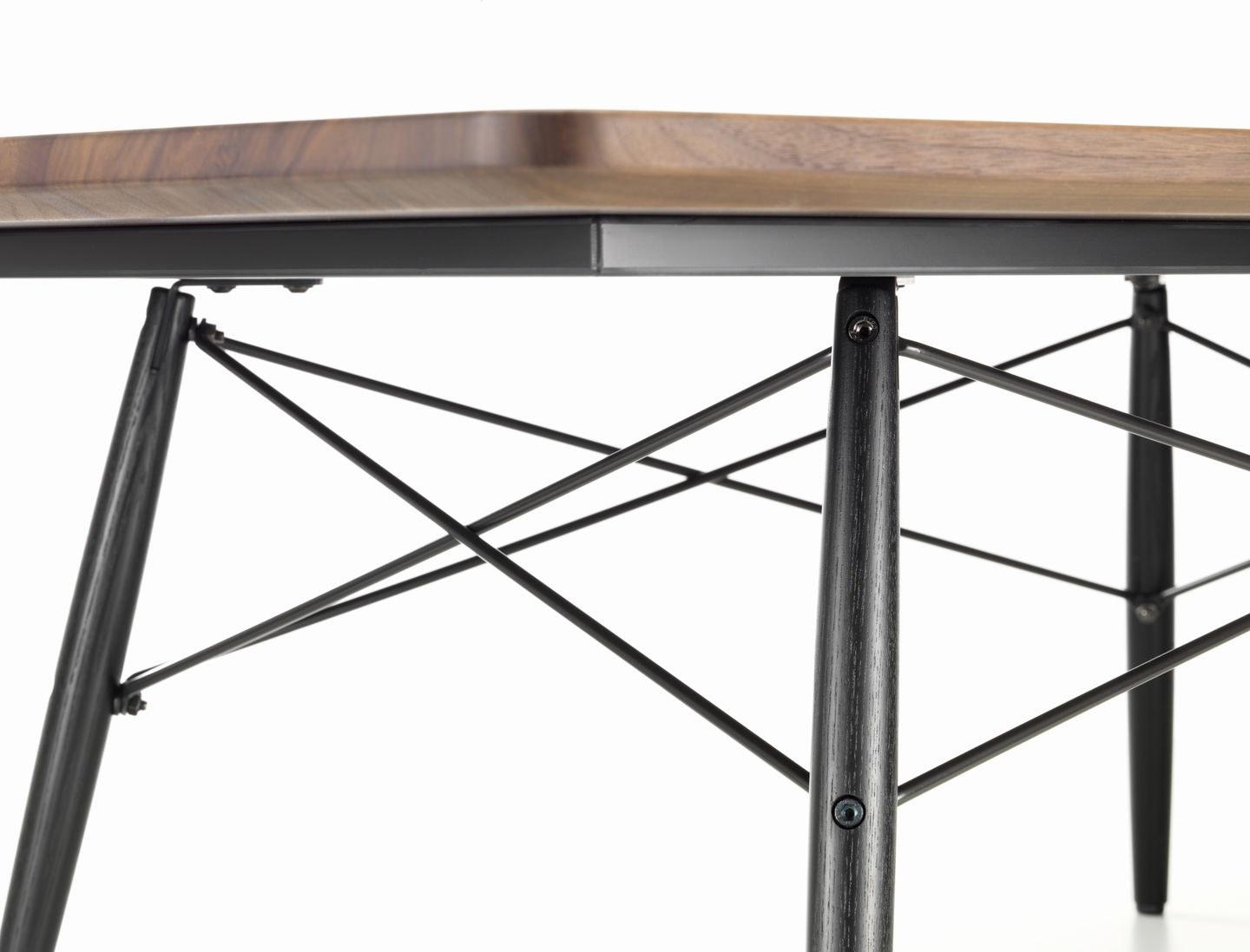 EAMES COFFEE TABLE Square coffee table with solid American walnut top