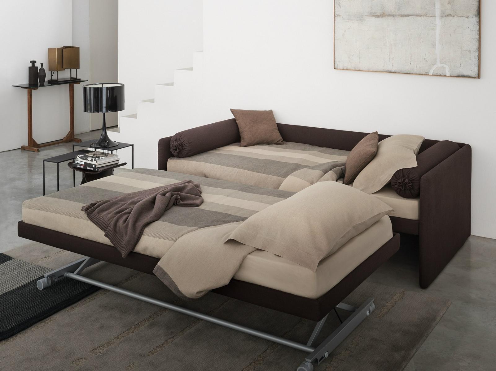 DUETTO Upholstered sofa bed with removable cover