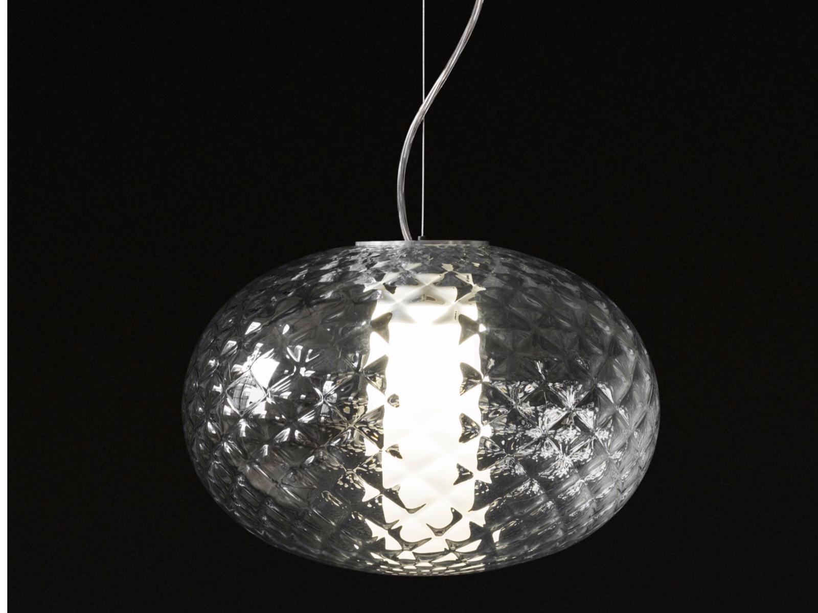 RECUERDO - 484 LED glass and aluminium pendant lamp