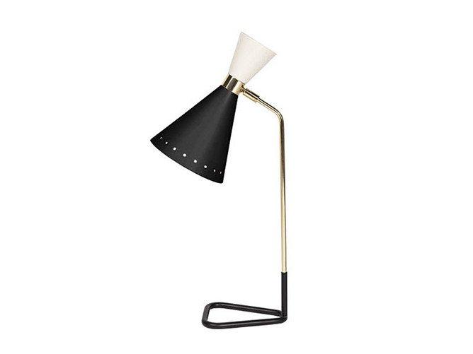 MILWAUKEE Brass desk lamp with fixed arm MILWAUKEE Brass desk lamp with fixed arm