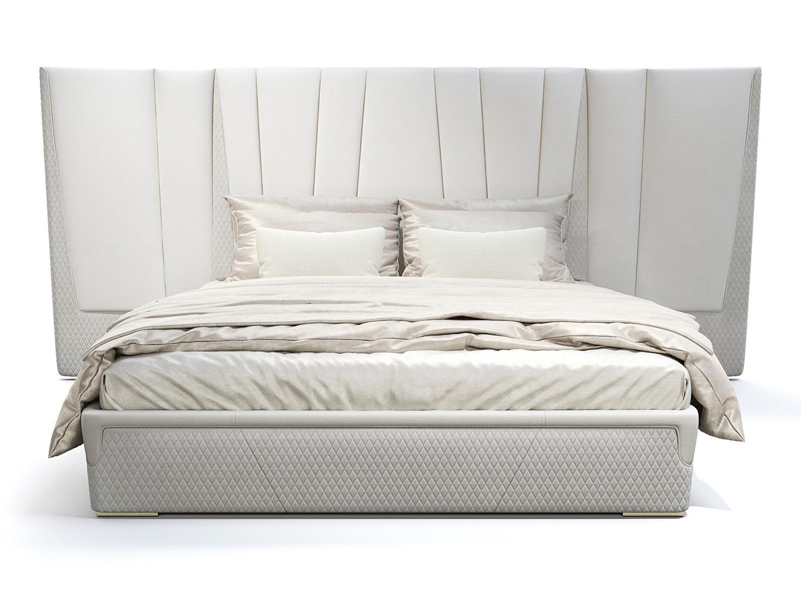 MAJESTIC XL Double bed with upholstered headboard
