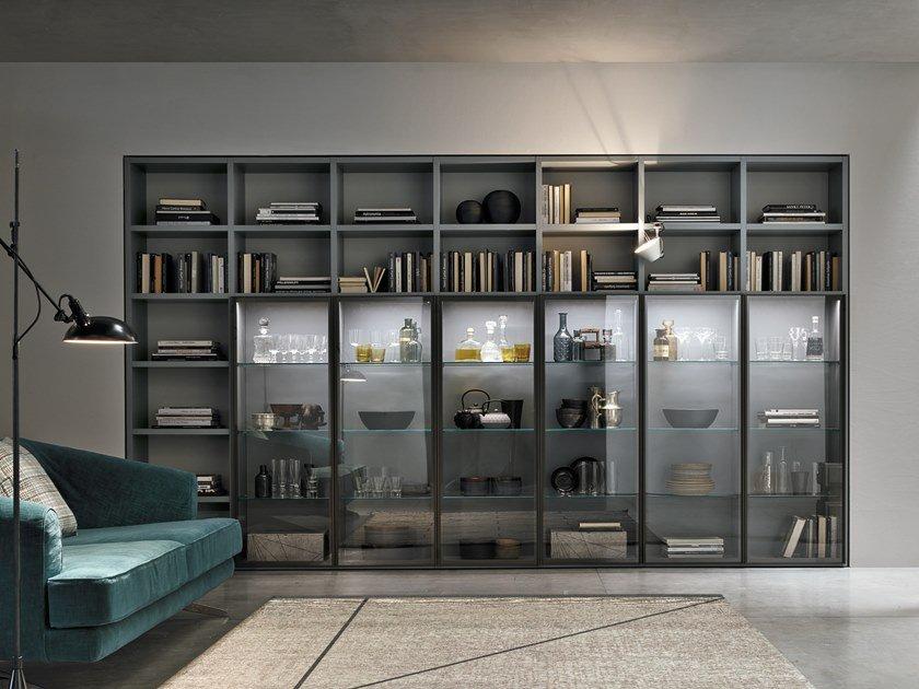 METROPOLIS Sectional glass bookcase