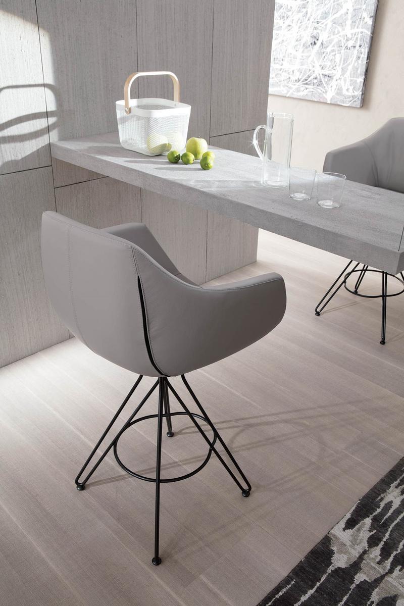 VICTOR High upholstered leather stool