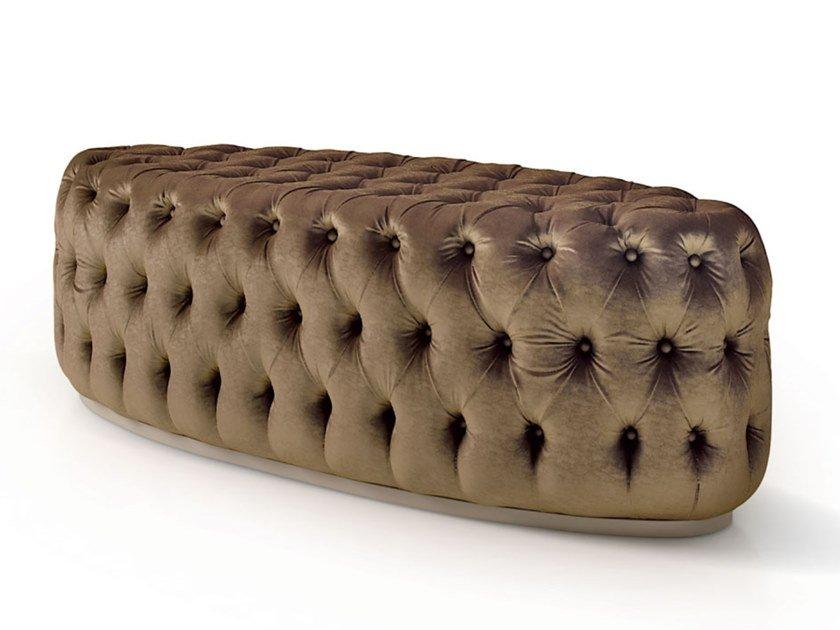 6087 Oval tufted velvet bench