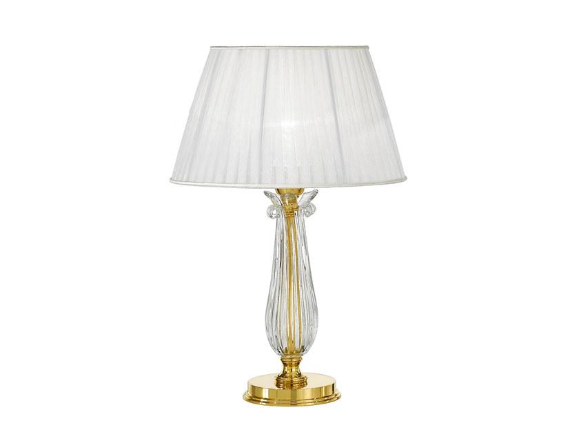 VALENTINA 269/LP Gold plated table lamp with crystal and organza shade
