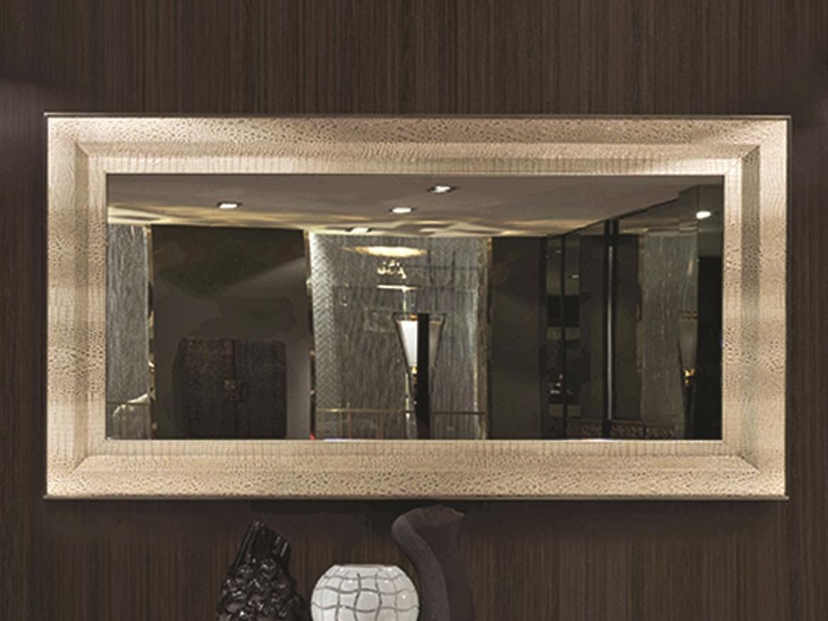 ADONE Rectangular leather mirror