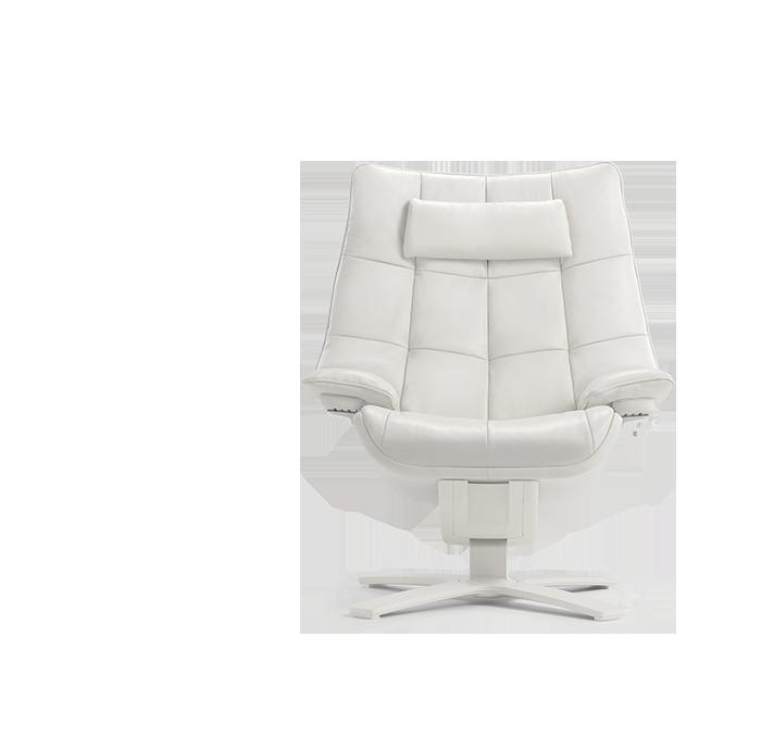 RE-VIVE QUILTED Recliner leather armchair with headrest