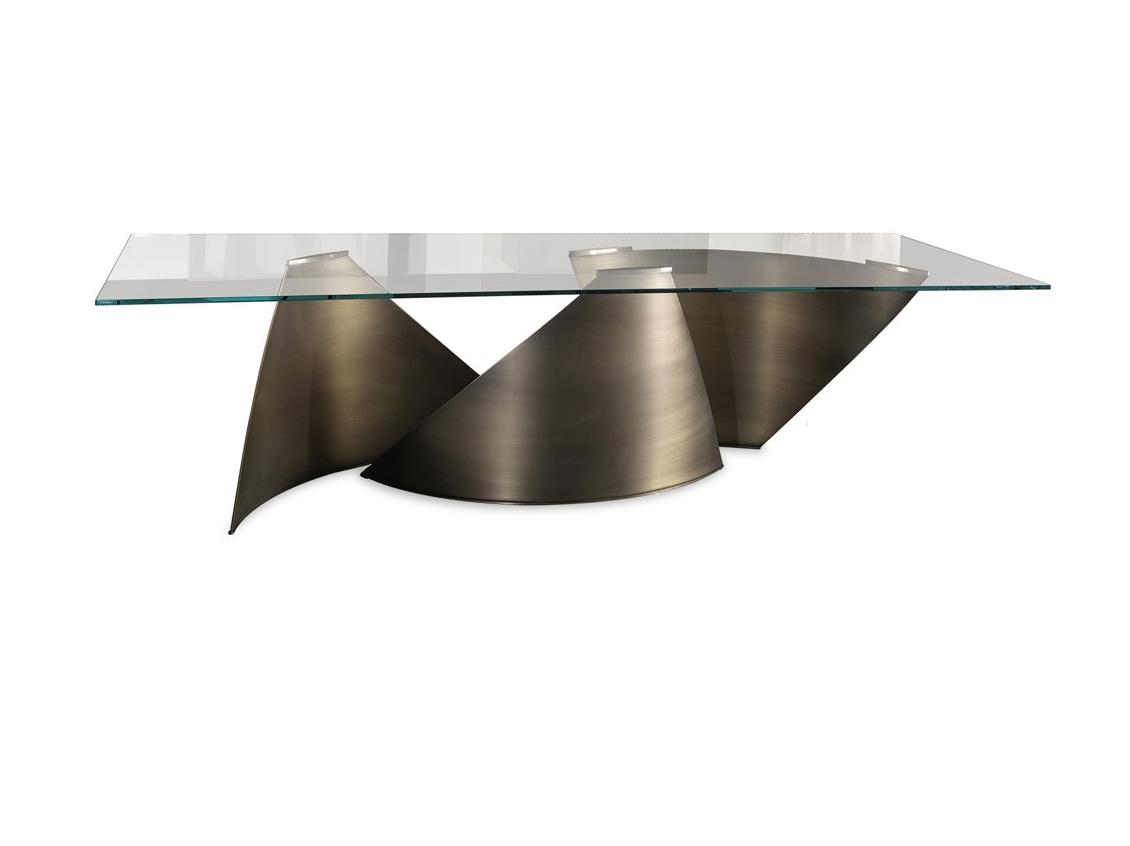 VELE Rectangular glass dining table