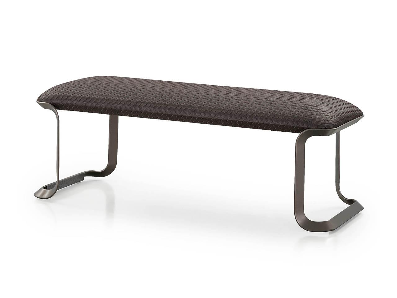 MILANO Upholstered leather bench