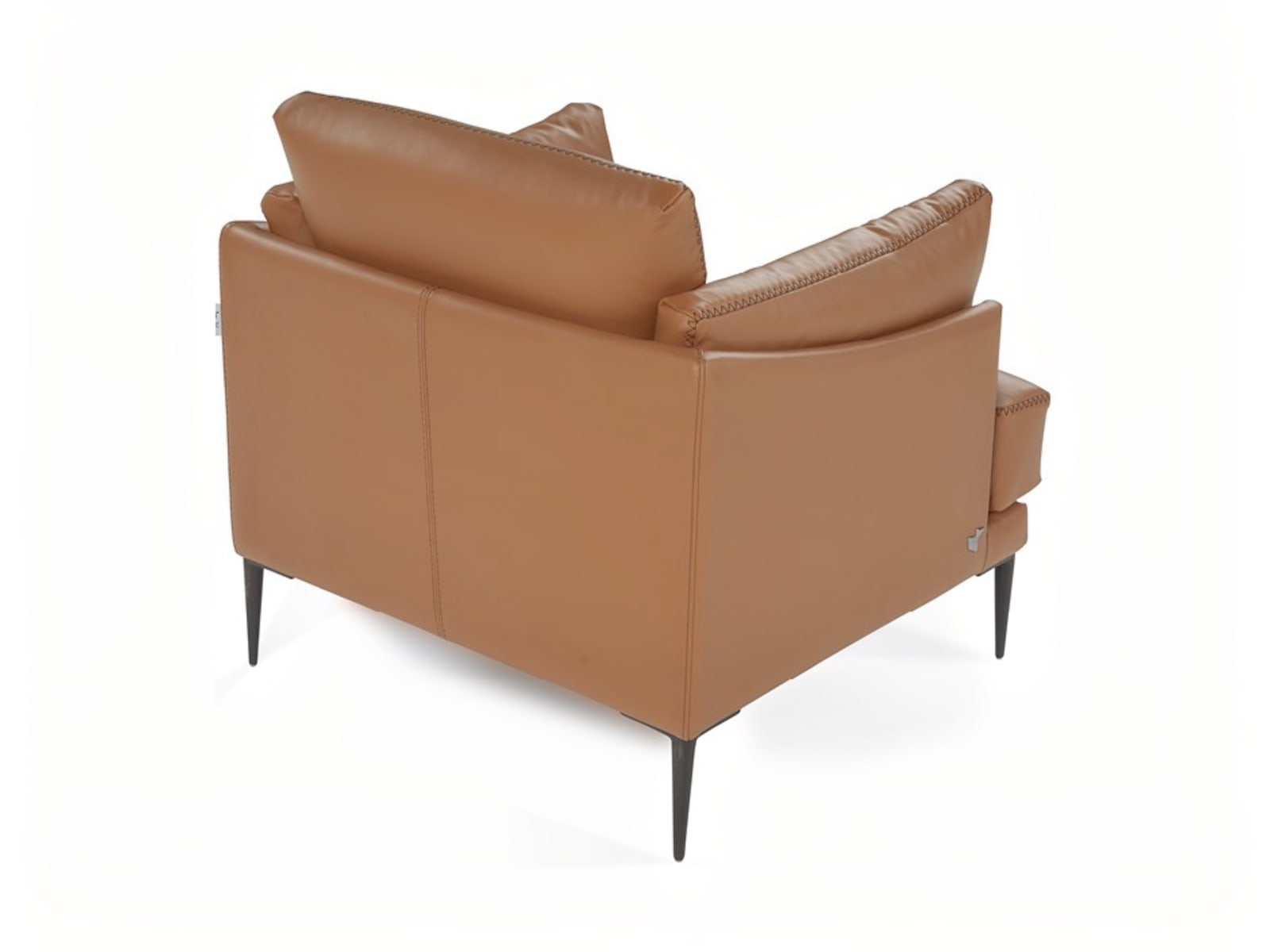 FLEUR Elegant Fleur chair with stylish pin-shaped legs and sophisticated stitches, ideal for both snug homes and professional spaces, offering comfort in compact form with option for leather or removable fabric.