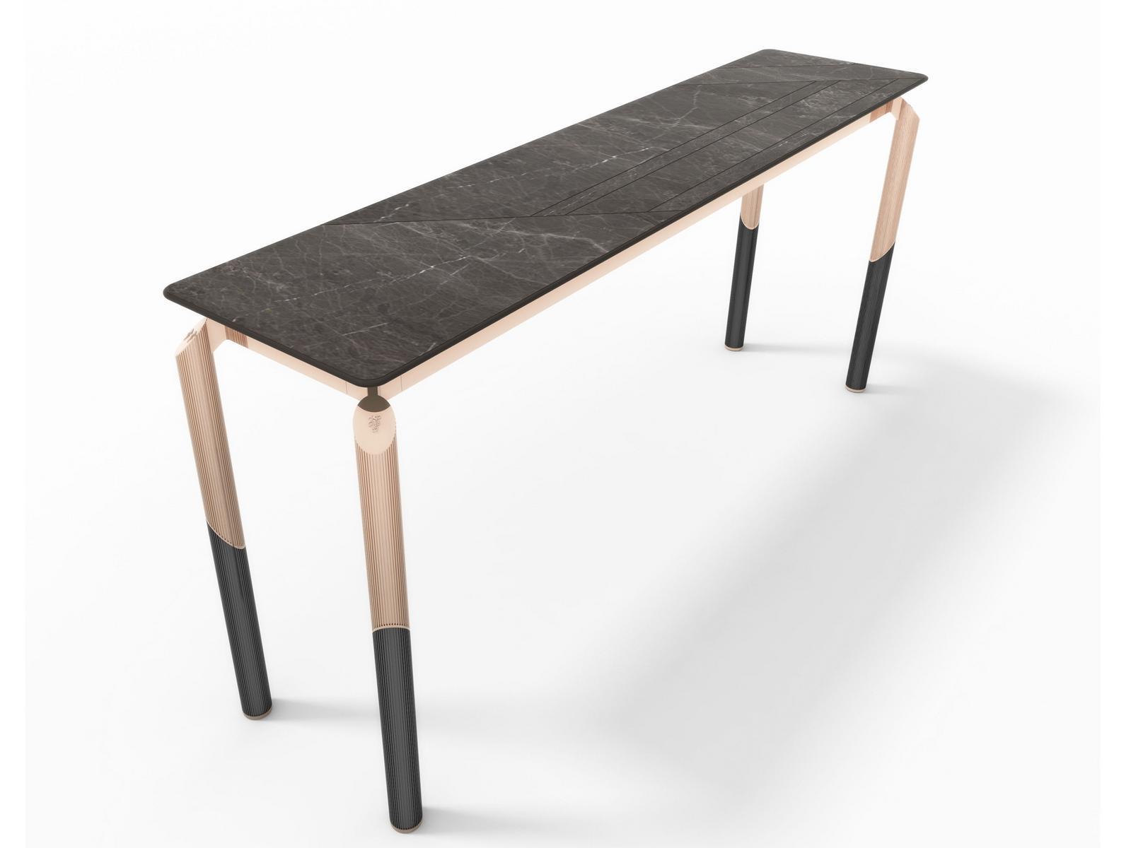 MILTON Rectangular marble console table MILTON Rectangular marble console table