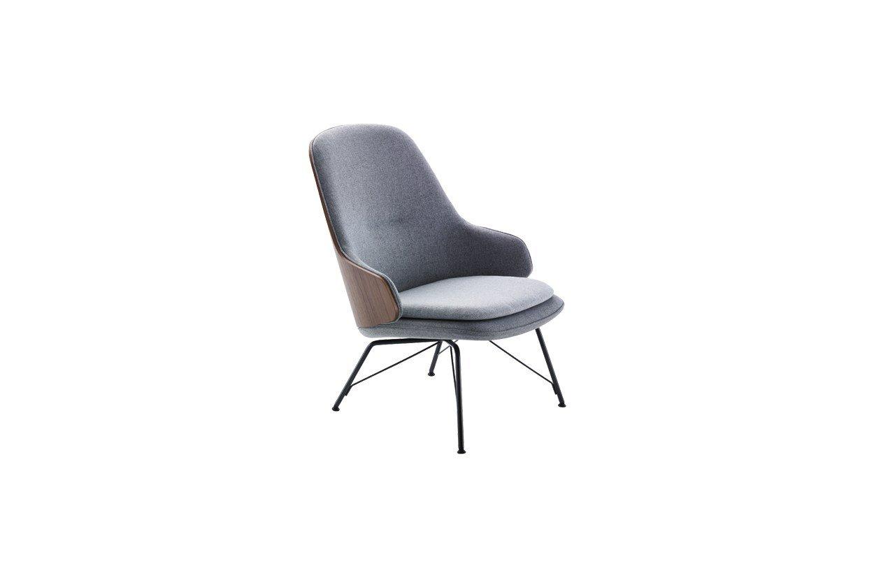 JUDY Upholstered easy chair with armrests