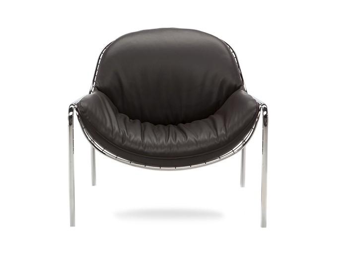 LAVE Leather armchair with armrests