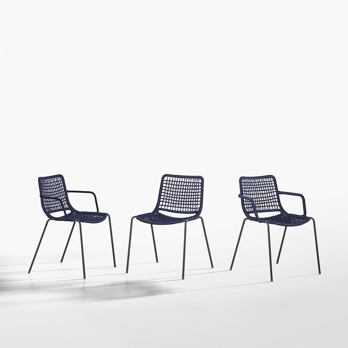 EGAO Steel chair with armrests