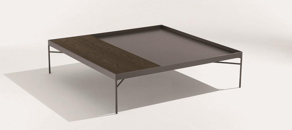 MANSION Square coffee table with tray