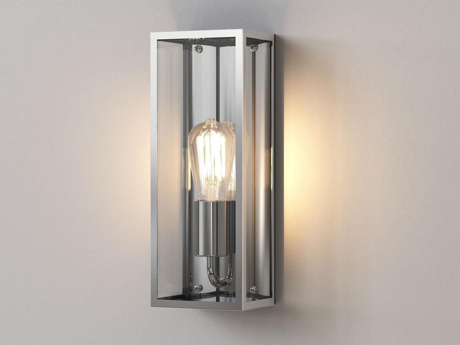 MESSINA Glass and steel outdoor wall lamp with dimmer MESSINA Glass and steel outdoor wall lamp with dimmer
