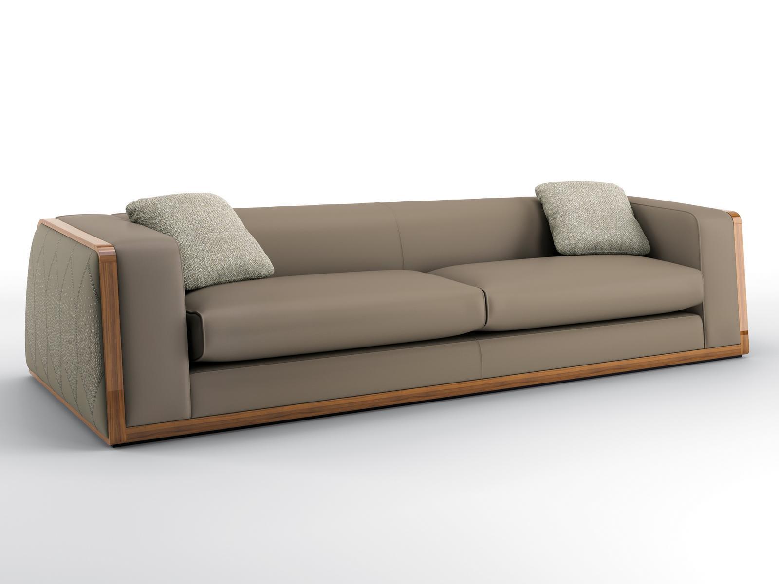 VERTIGO 4 seater leather sofa