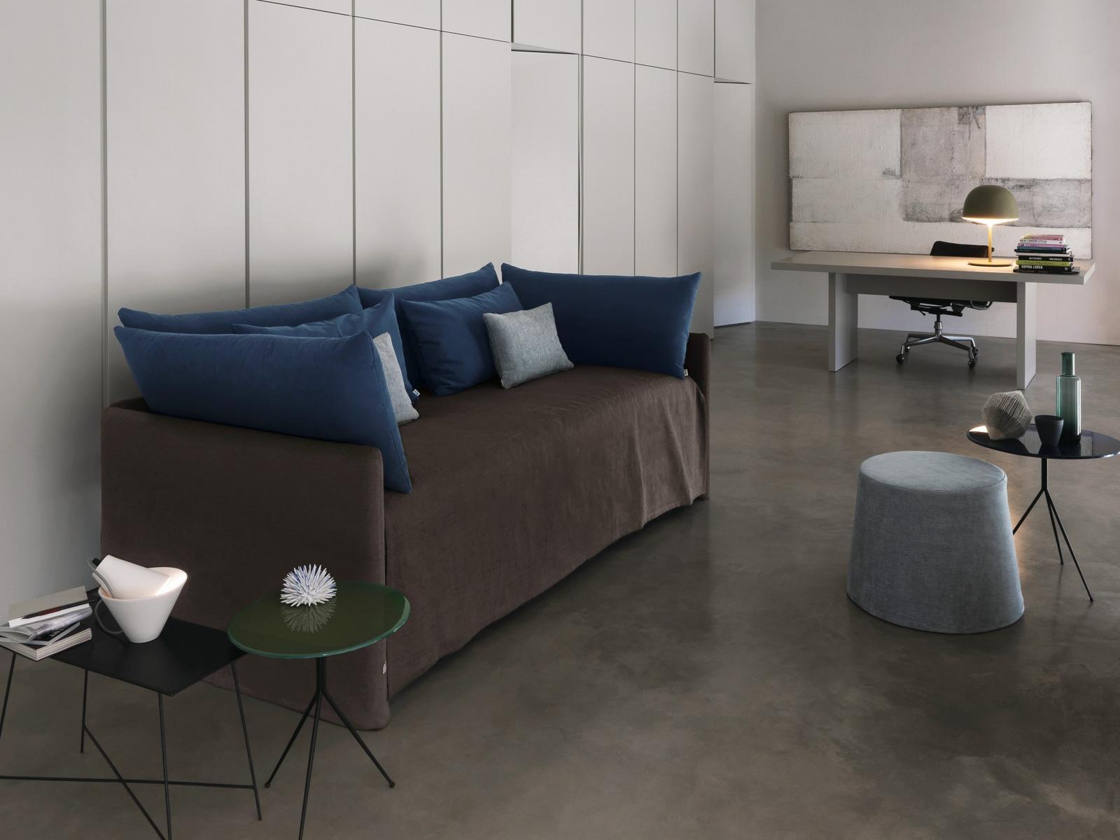 DUETTO Upholstered sofa bed with removable cover