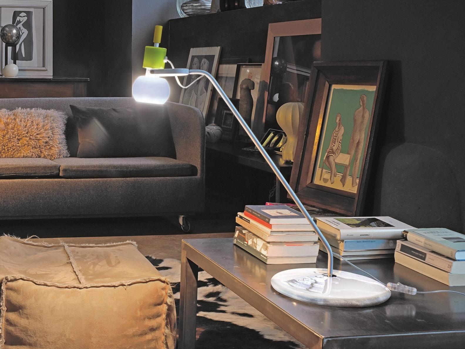 VEGA LT Adjustable glass table lamp